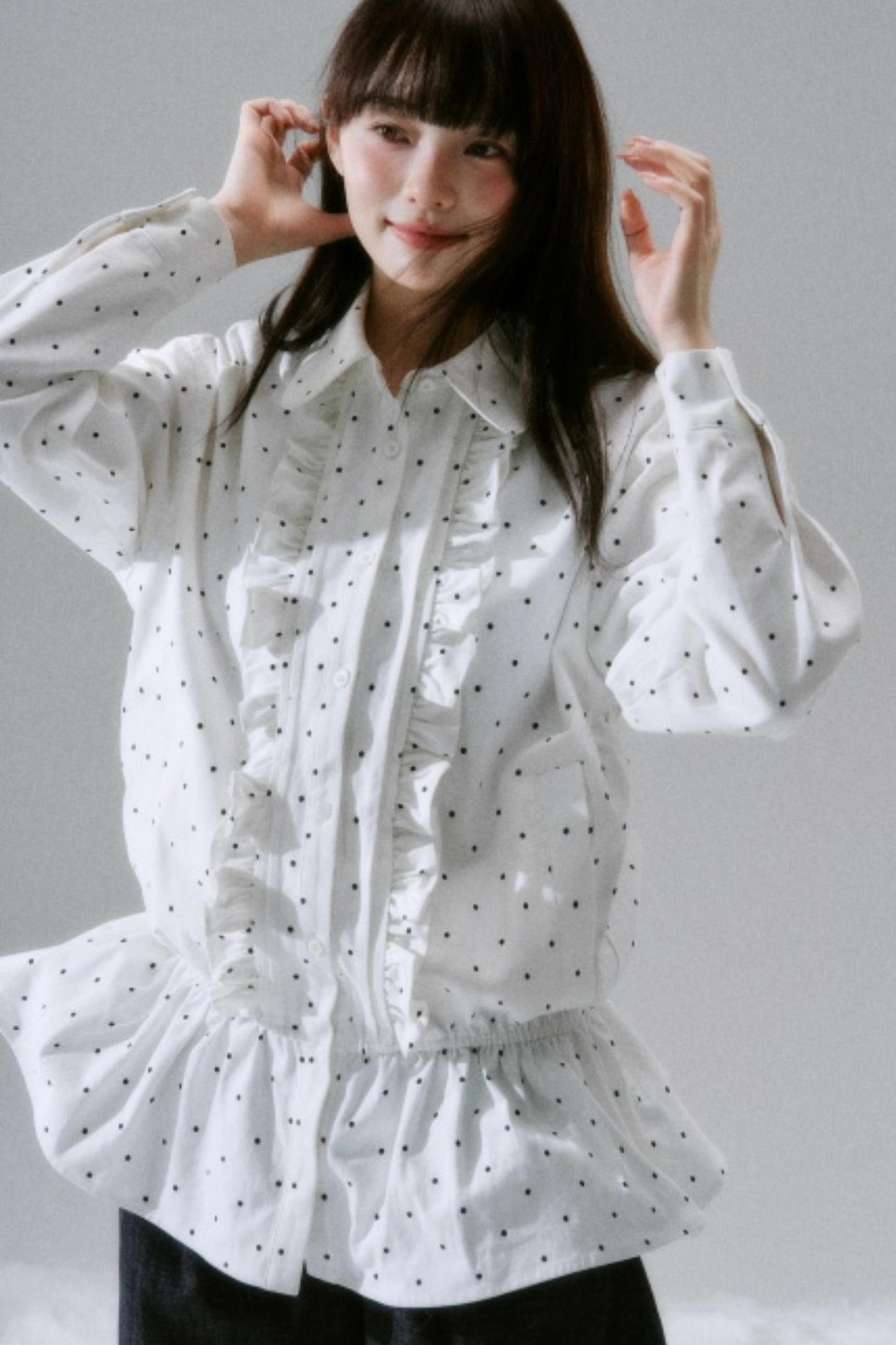 Polka Dot Twill Shirt