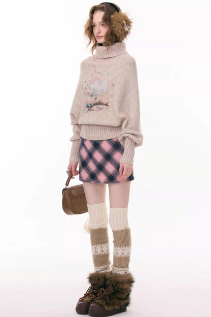 Misty Rain Plaid Skirt