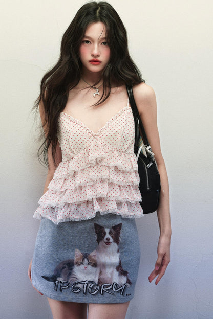 Animal Print Chiffon Top Set-Up