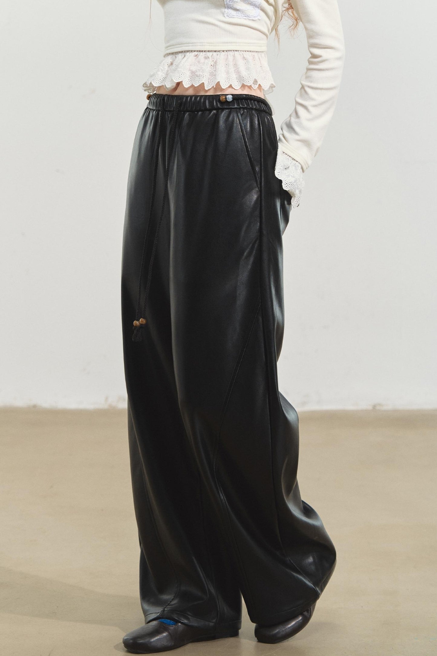 Relaxed Leather Pants