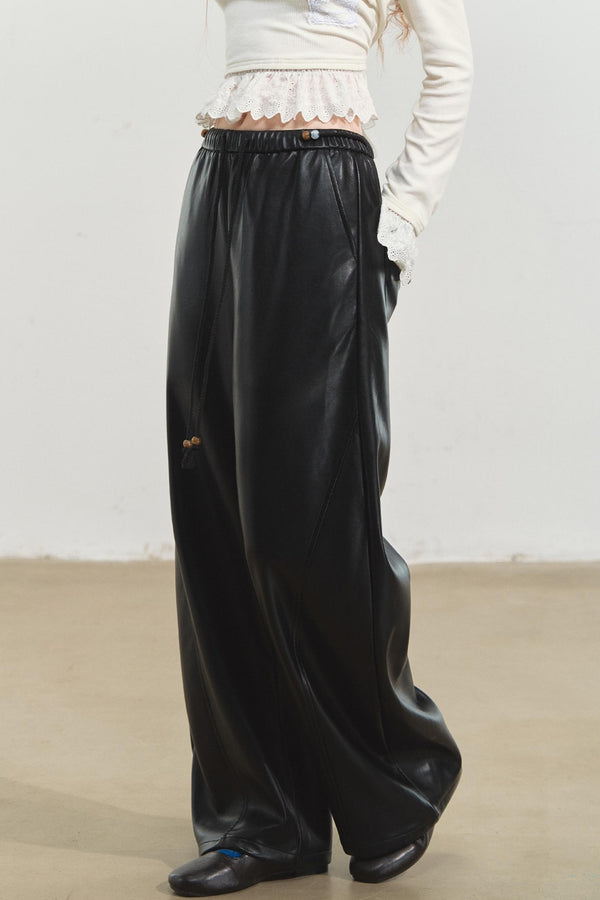 Relaxed Leather Pants
