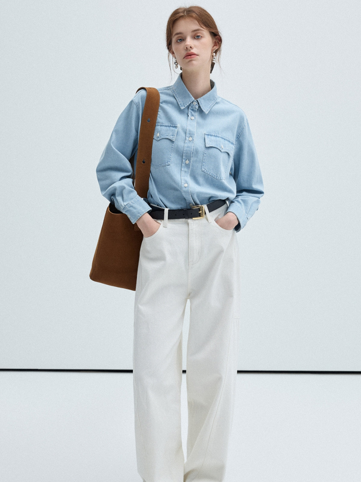 Stress Relief Soft Shirt With White Pants Set-Up