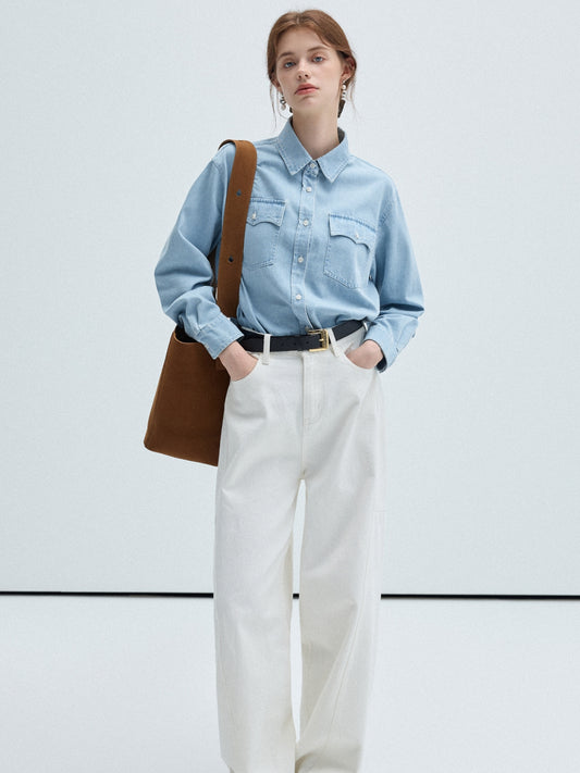 Stress Relief Soft Shirt With White Pants Set-Up