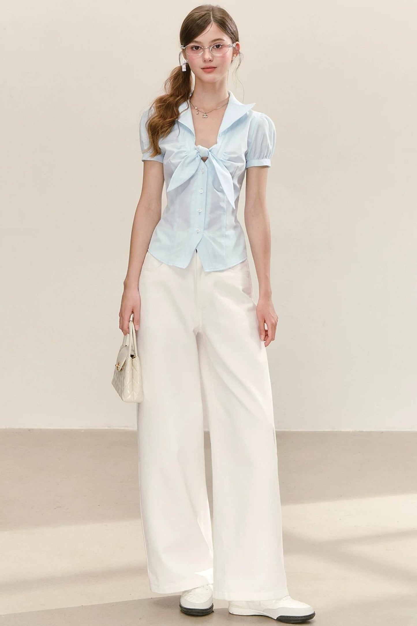 Elegant Wide-Leg White Pants