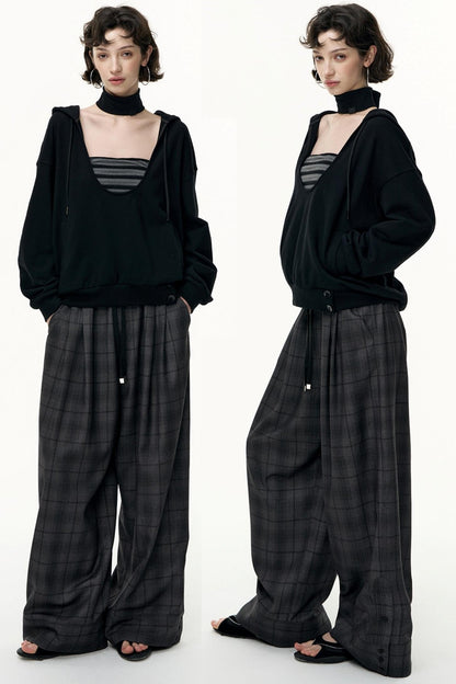 Layered Hooded Sweatshirt Set-Up