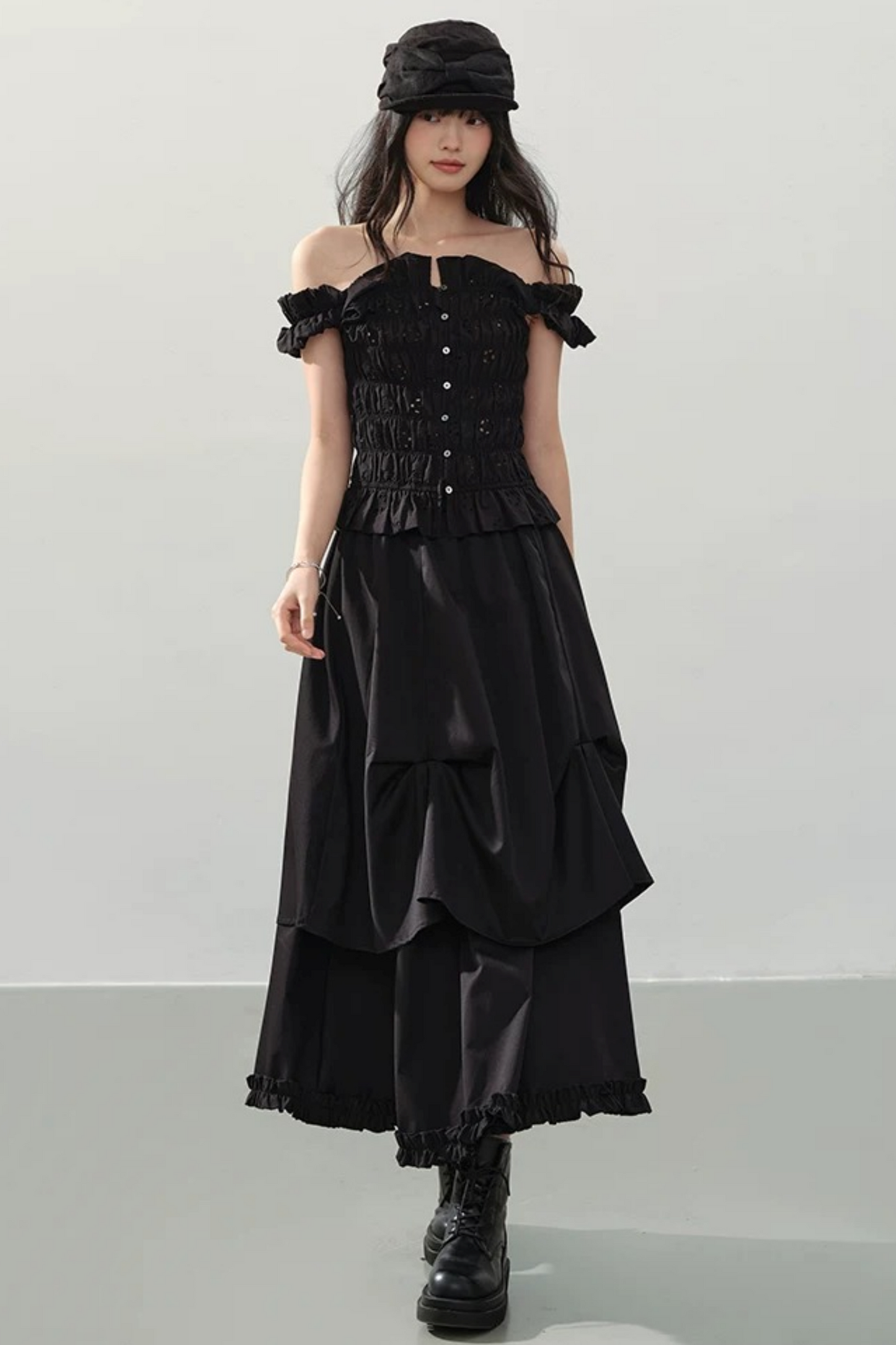 Irregular Pleated A-Line Skirt