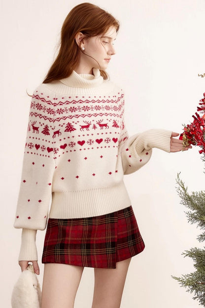 Christmas Fair Isle Turtleneck Sweater