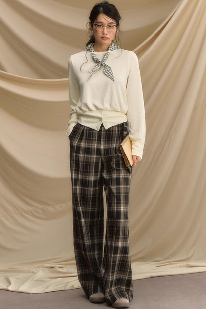 Secret Lazy Plaid Pants