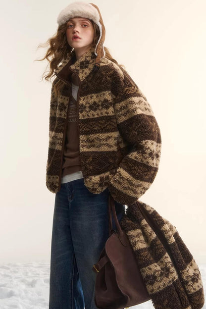 Reversible Fair Isle Fleece Jacket Set