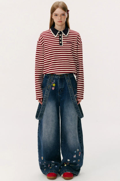 Vintage Striped Polo Shirt