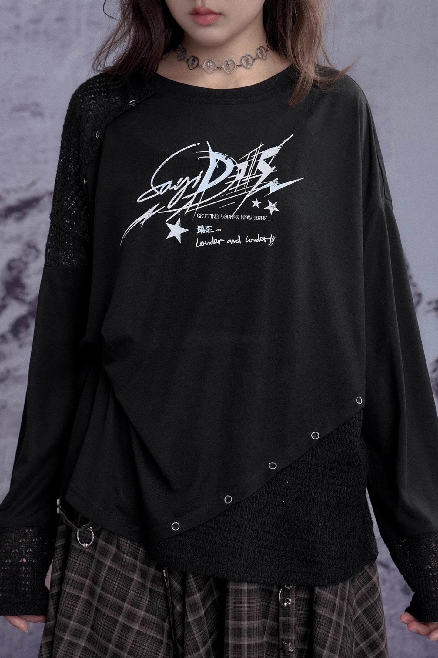 Fighting Spirit Knitted Long-Sleeved T-Shirt