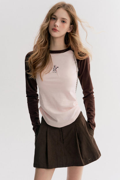 Rose Kitten Cotton Long Sleeve T-Shirt