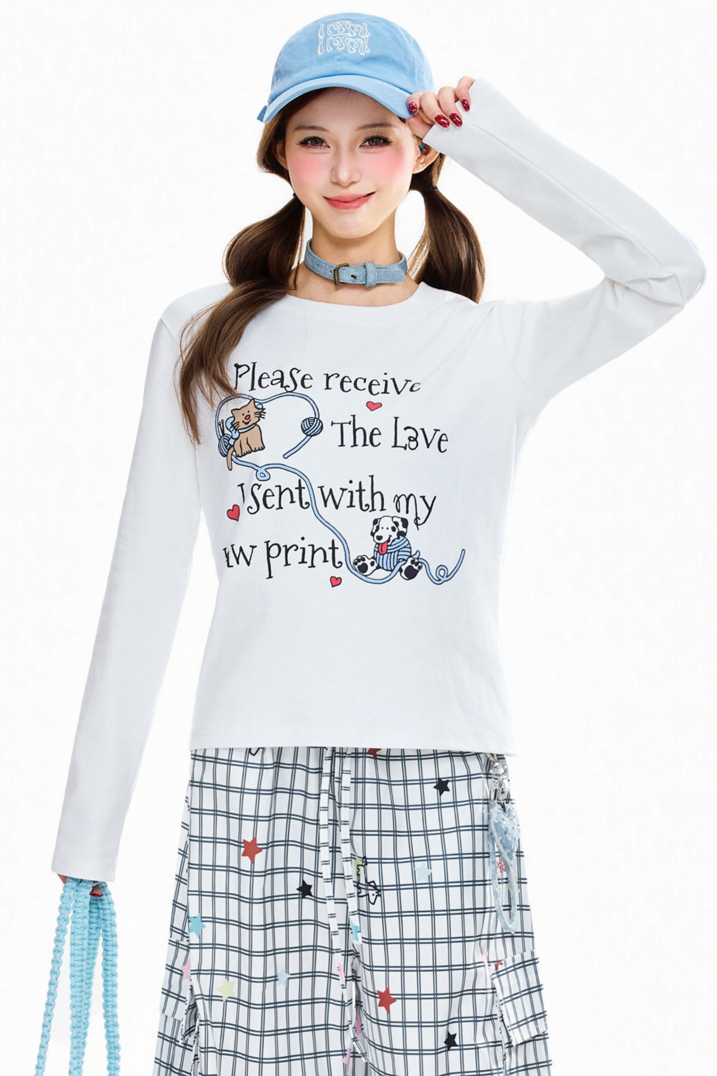 Printed Heart Sweet Girl Top