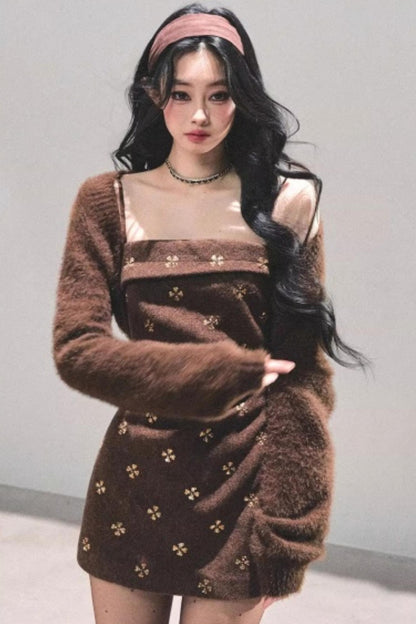 French Wool Suspender Dress Set-Up