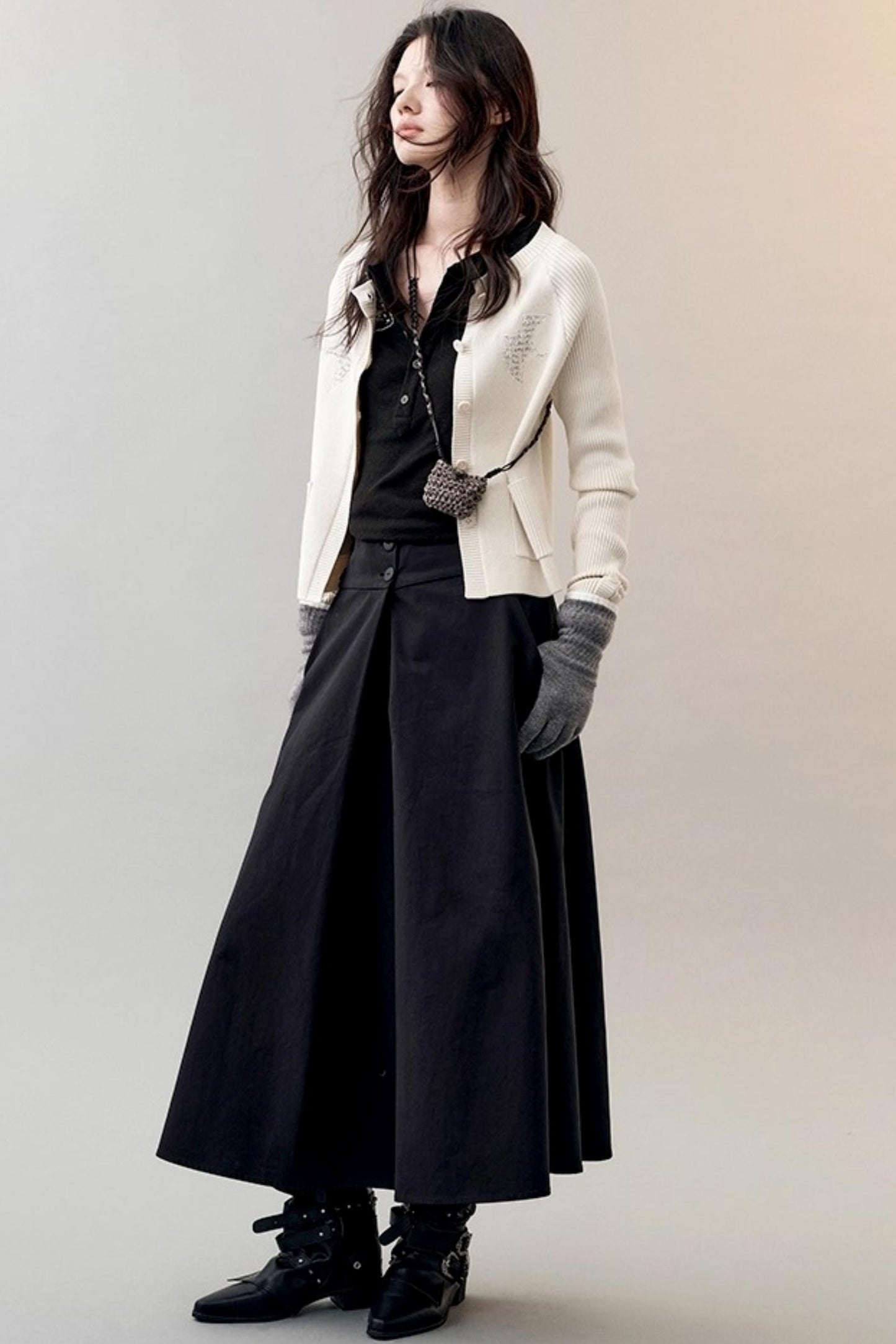 Feather Shadow Knitted Cardigan