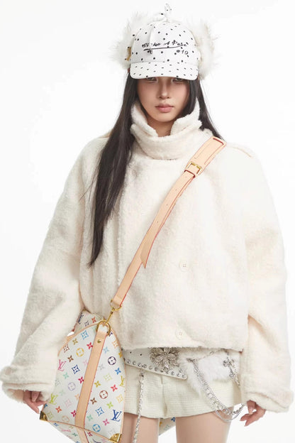 Retro Brown Woolen Coat