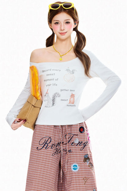 Amerikanisches Retro Casual Top