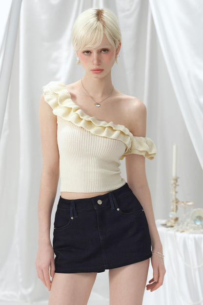 One-Shoulder Knit Top