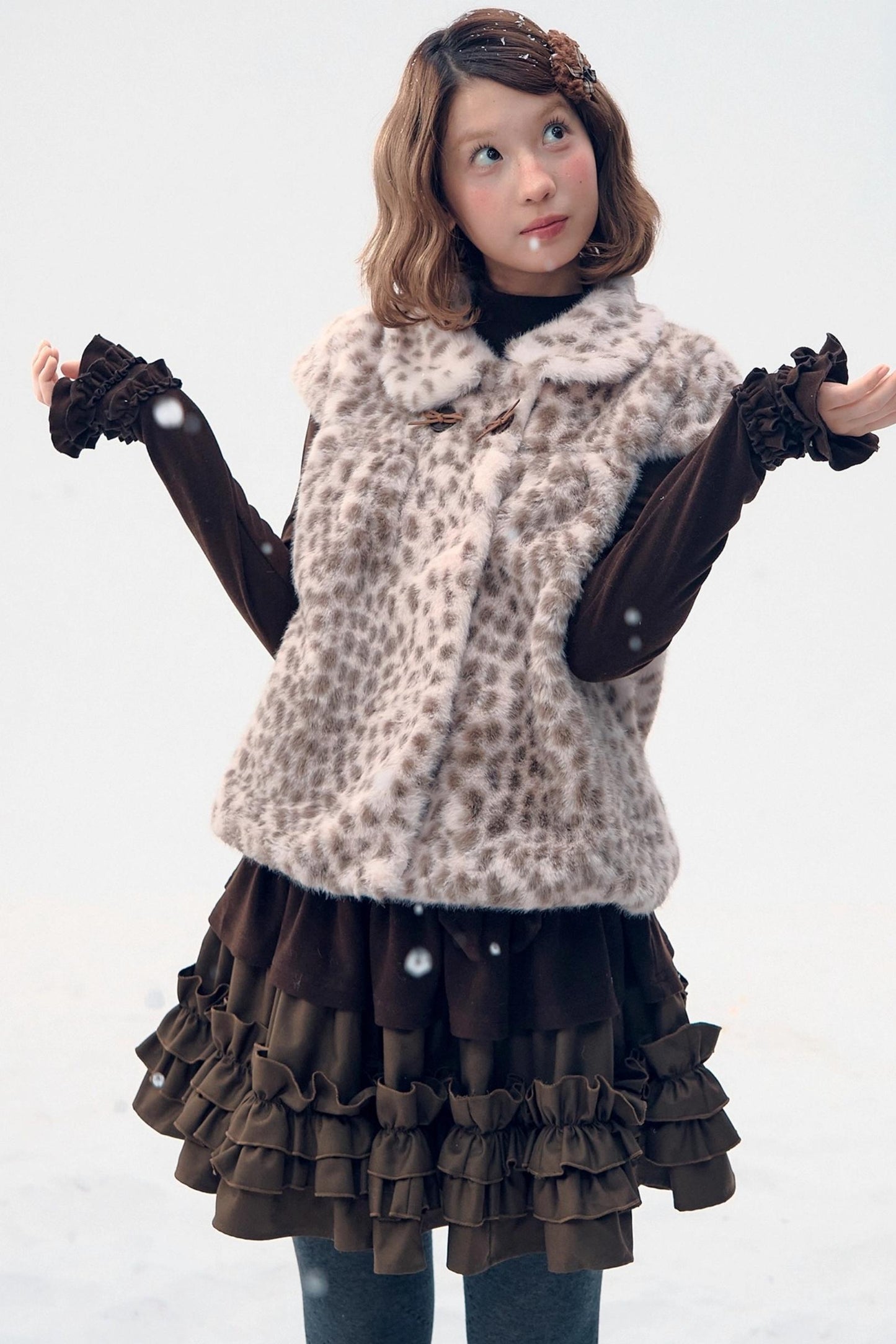 Six-Button Lace Hem Top