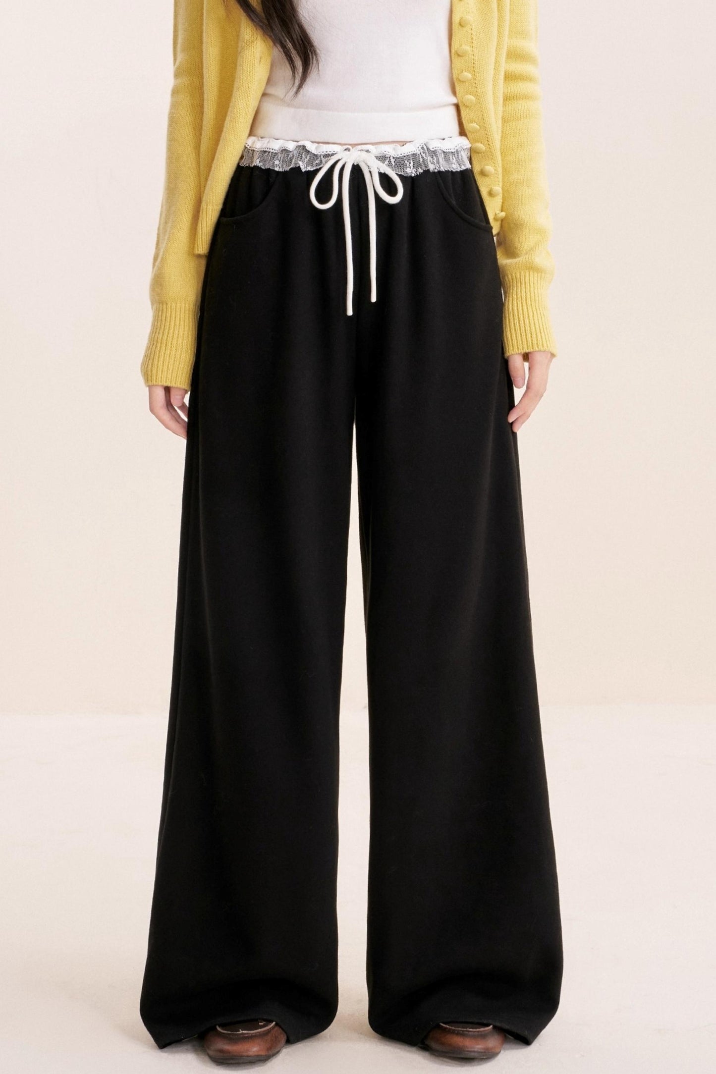 Romantic Lace Wide-Leg Pants