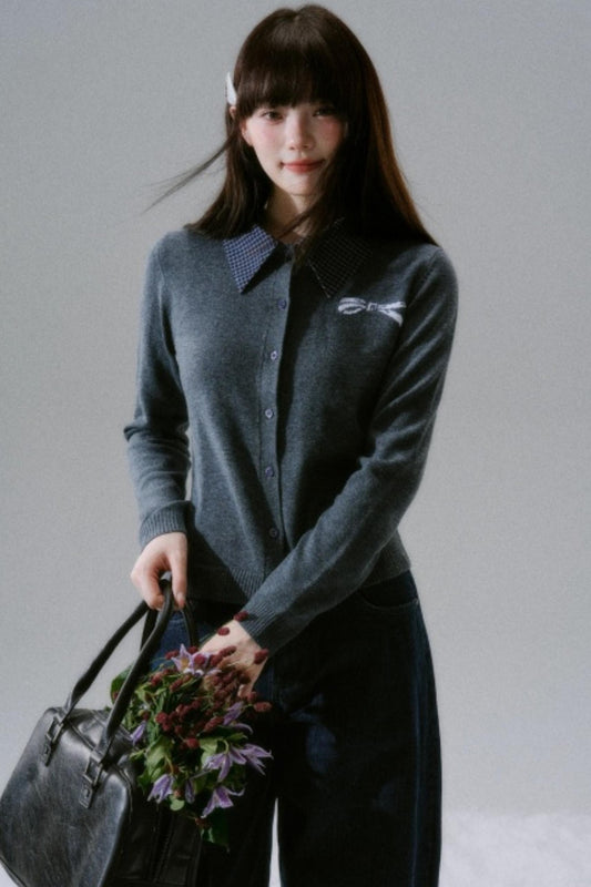 Miao-Style Wool Cardigan Sweater