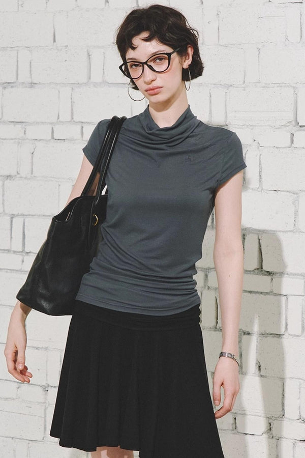 Swing Pleated Shoulder Top