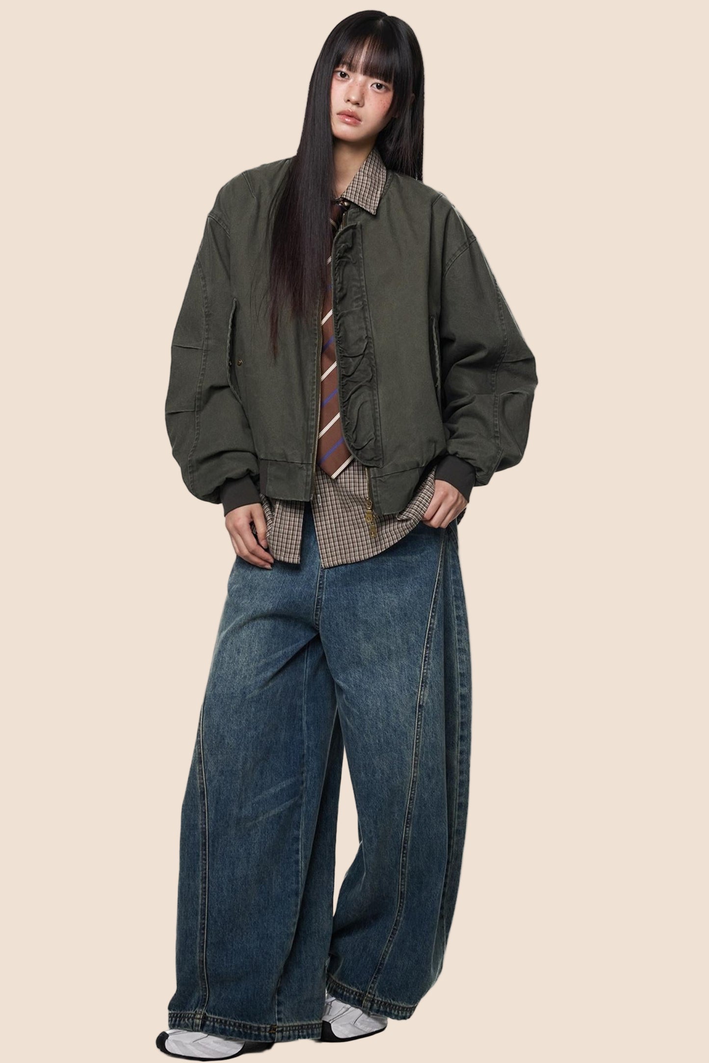 Vintage Distressed Baseball Jersey Jacket