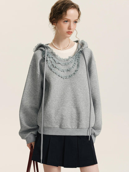 Fungus Collar Hooded Sweatshirt Set-Up