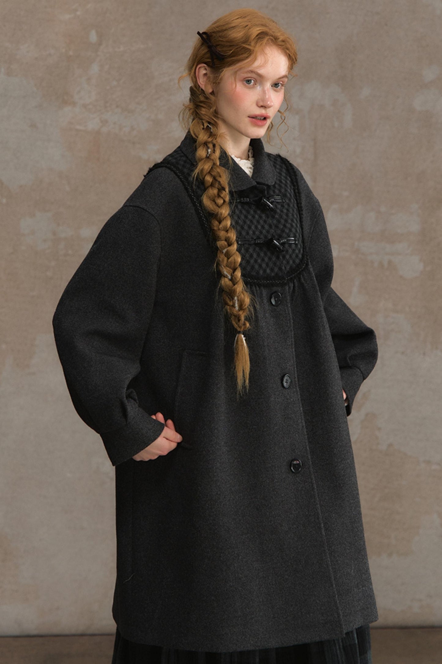 Sweetheart Pane Woolen Jacket Shawl Set-Up