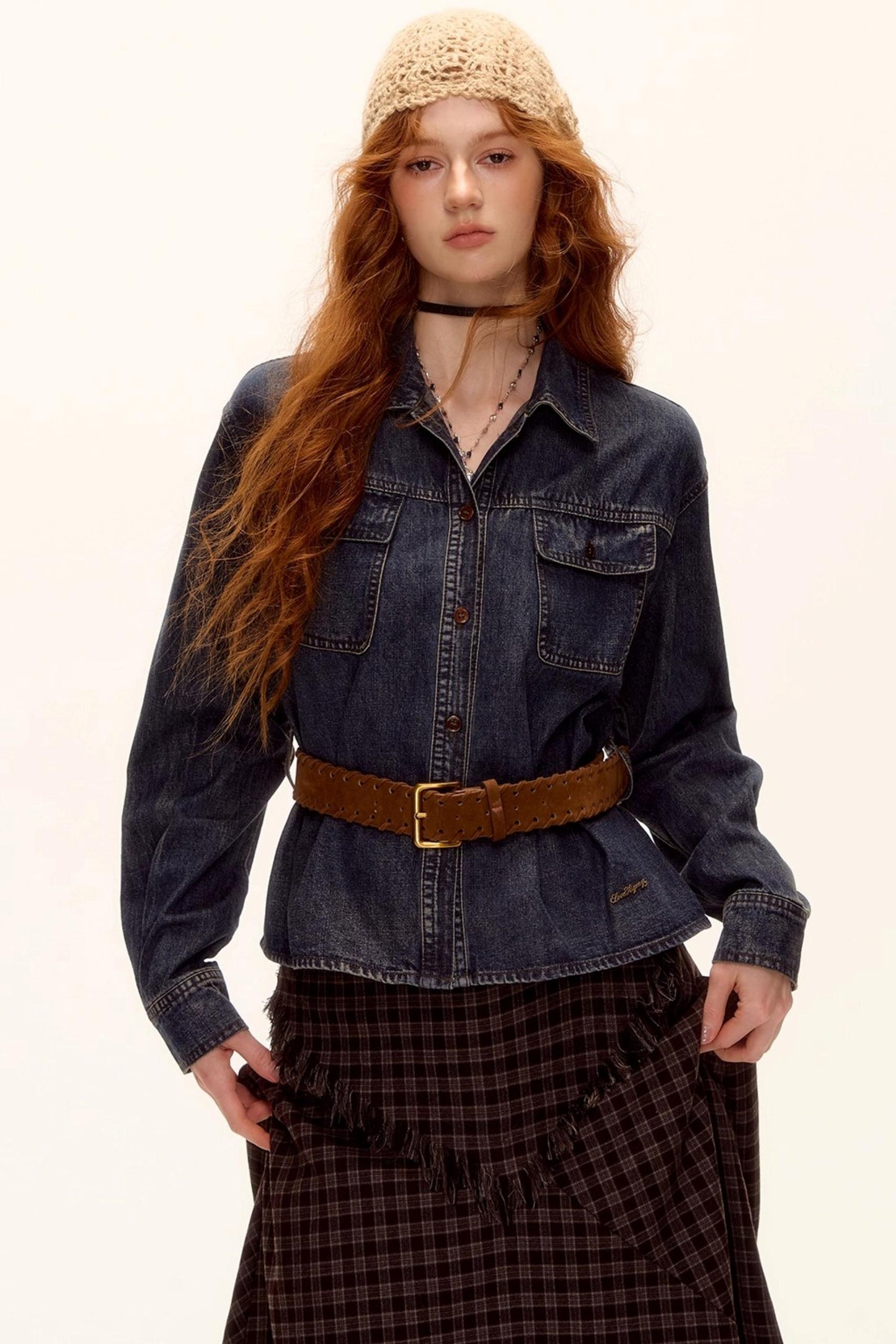 Vintage Washed Denim Top