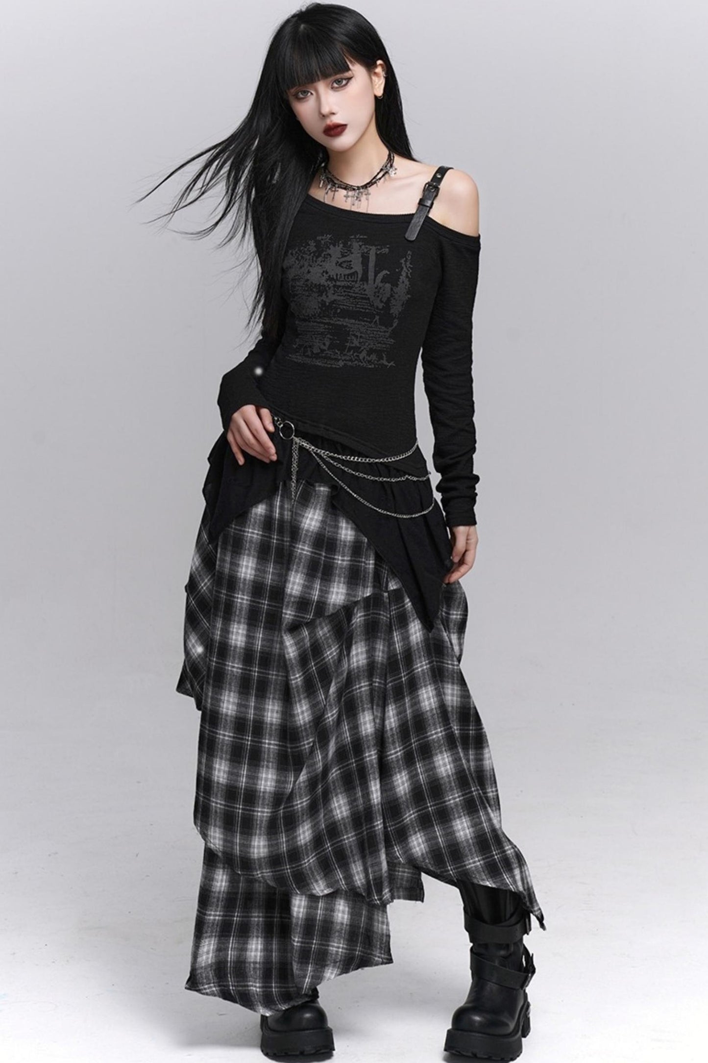 Black One Shoulder Top