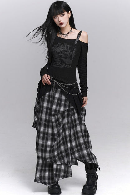 Black One Shoulder Top