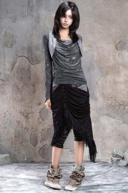 Diamond Collar Knit Top