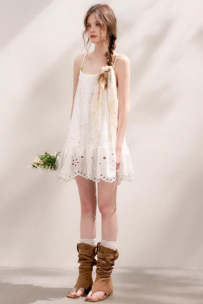 Island Chic Beaded Halter Dress