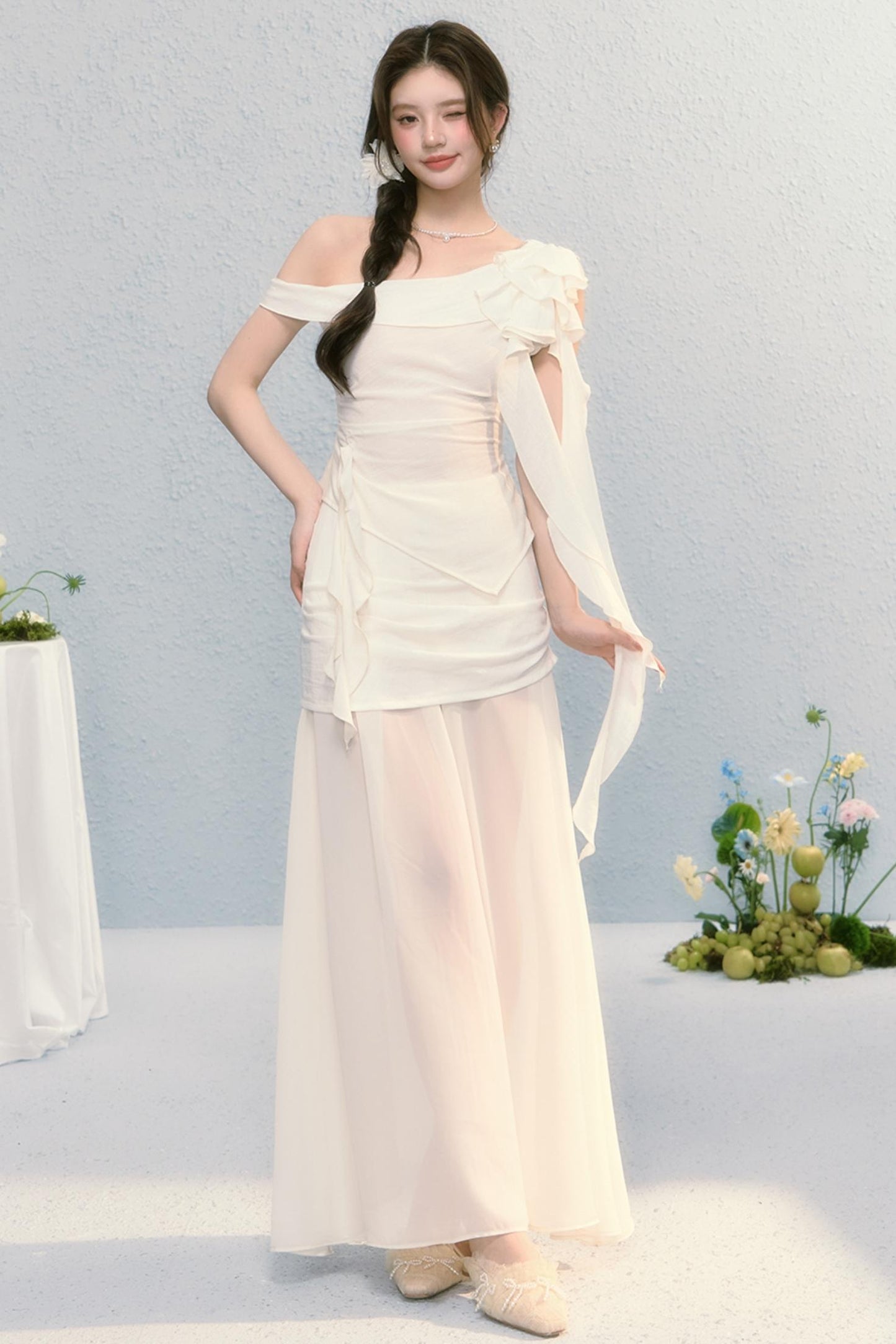 Elegant Rose Skirt Set-Up