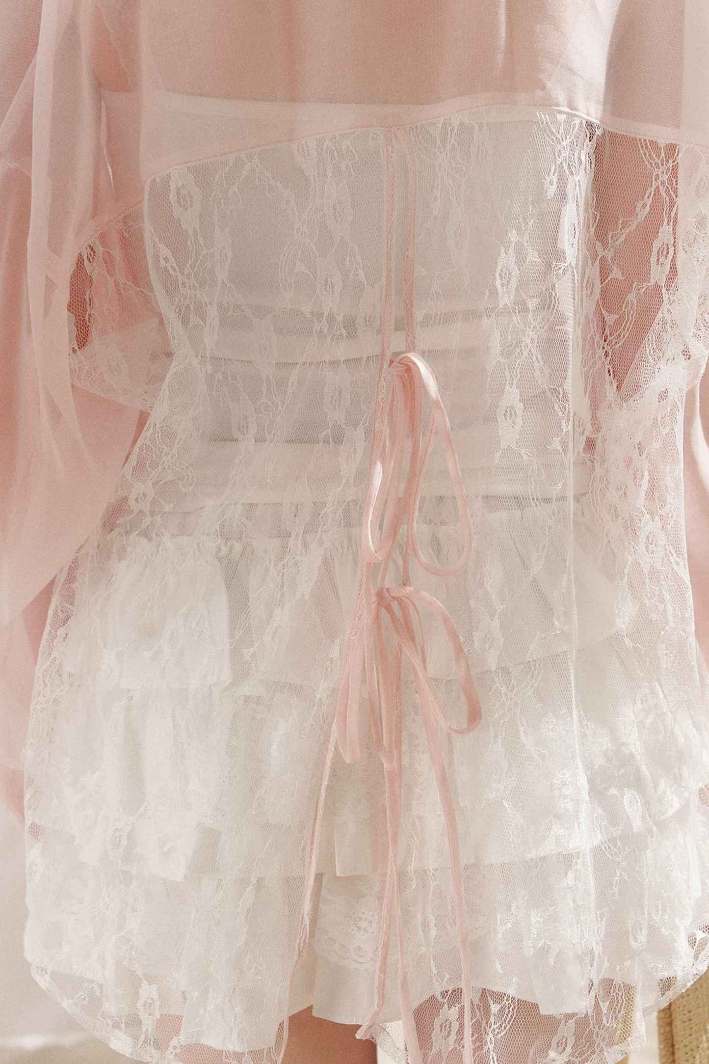 French Lace Sheer Blouse