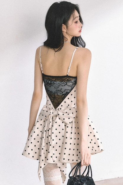 Ruffled Polka Dot Mini Dress