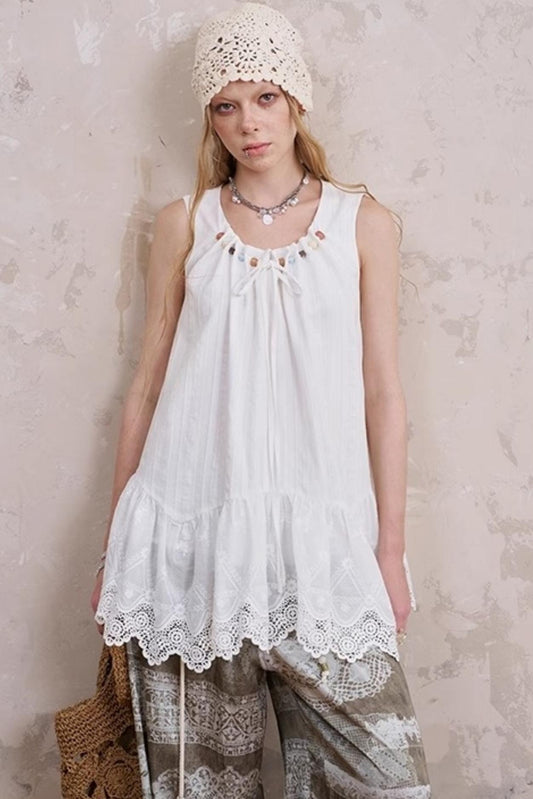 Romantic Sleeveless Ensemble Top
