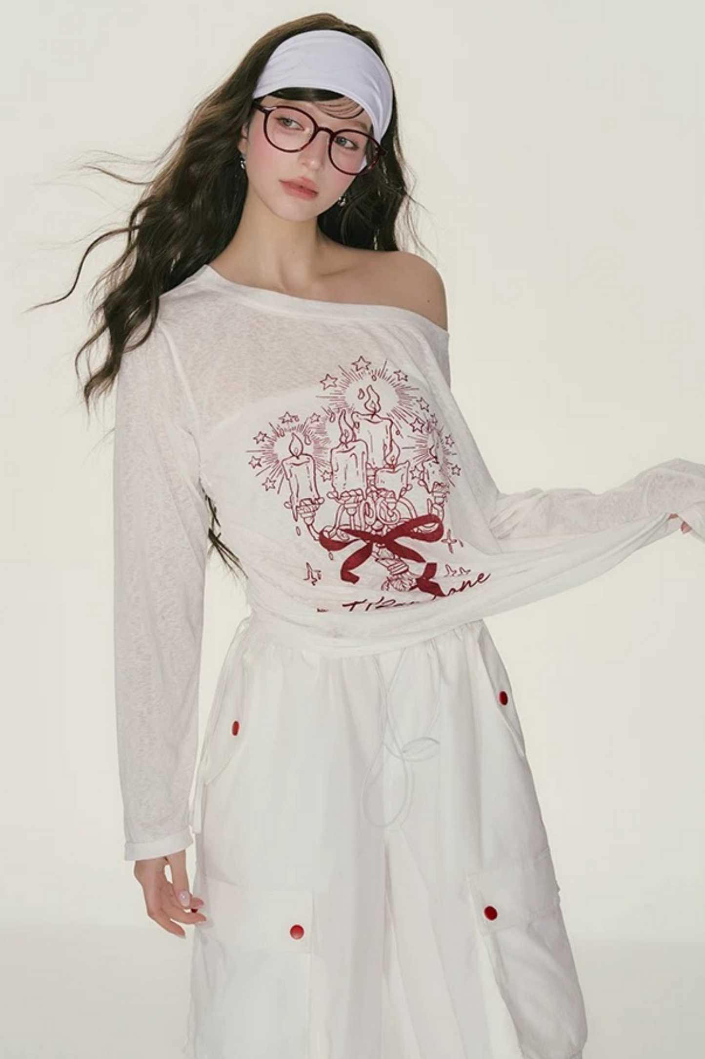 Graffiti Off-Shoulder Top