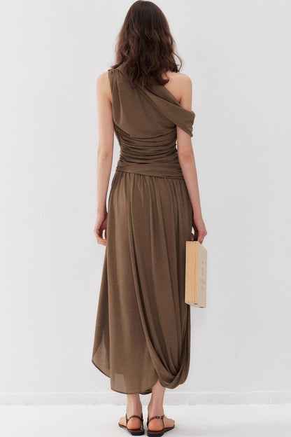 Chic Vintage Pleated Swing Dress