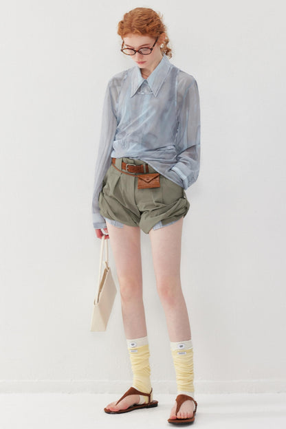 Layered Tulle U-Neck Top Set-Up