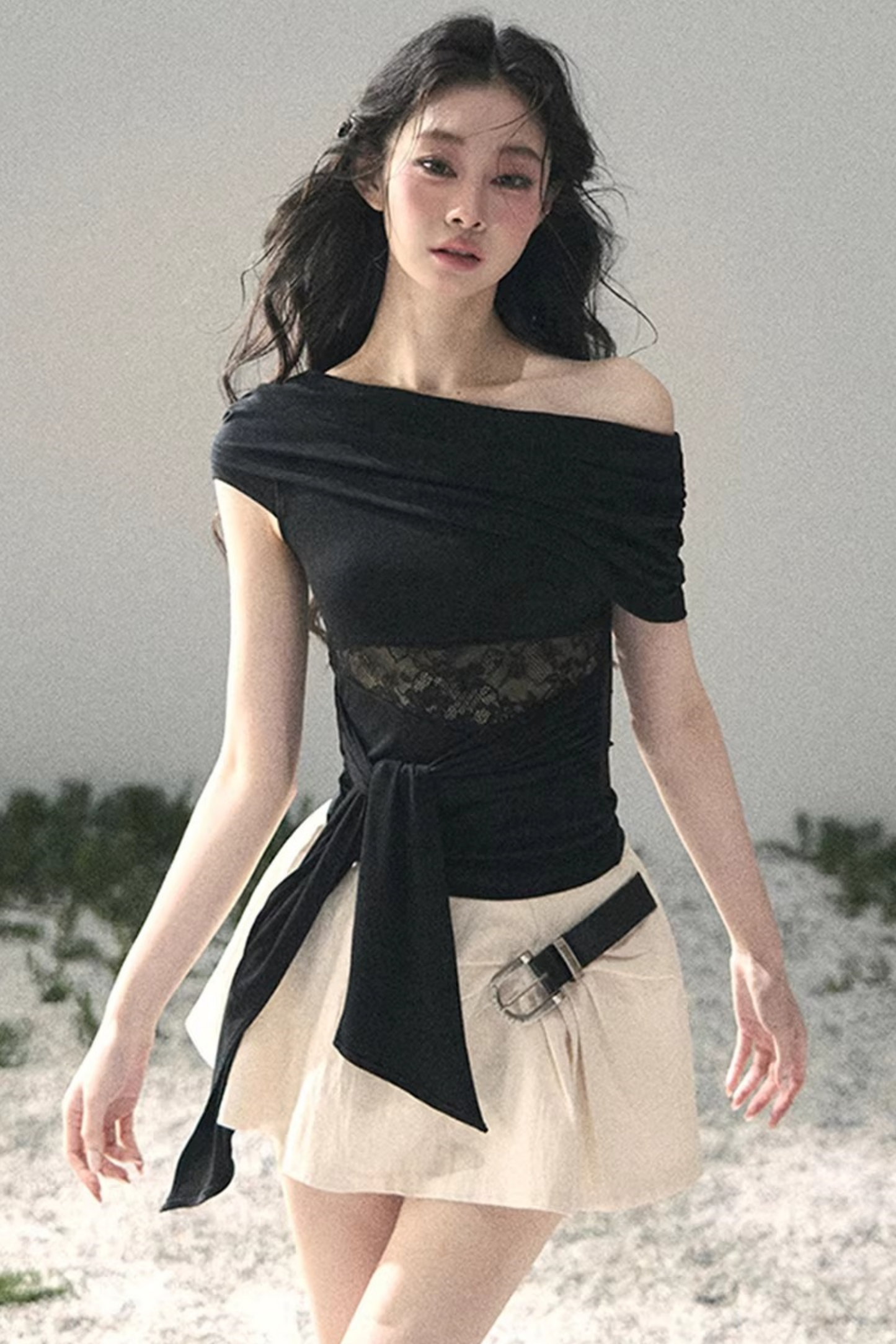 Asymmetrical Lace Top