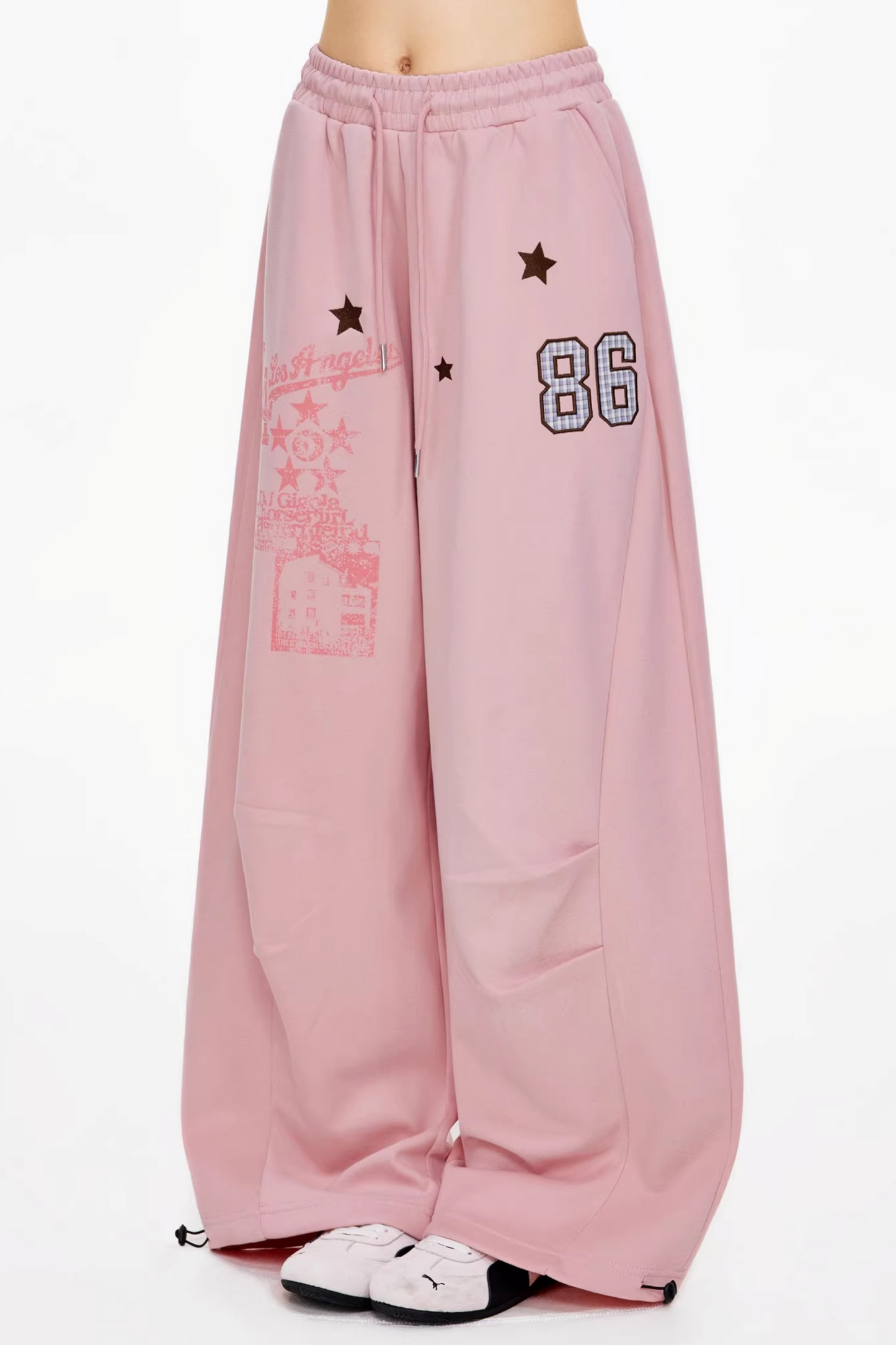 Retro Digital Print Sports Pants