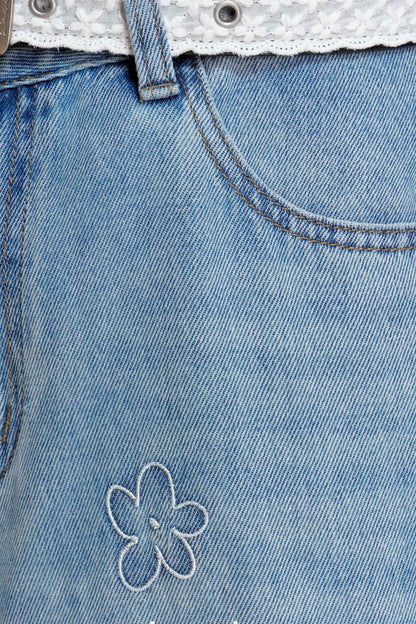 French Petal Cotton Jeans