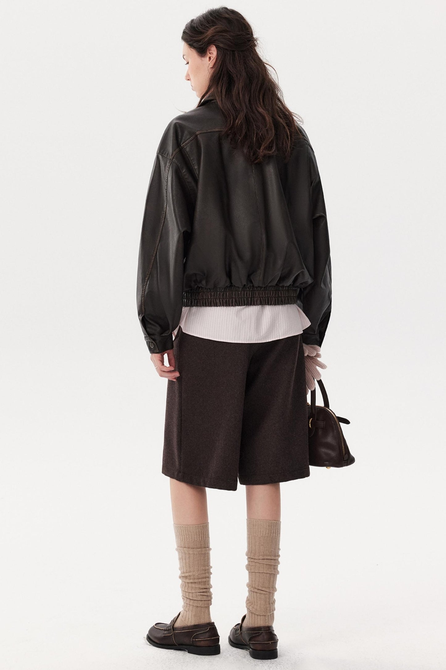 Retro Distressed Leather Jacket