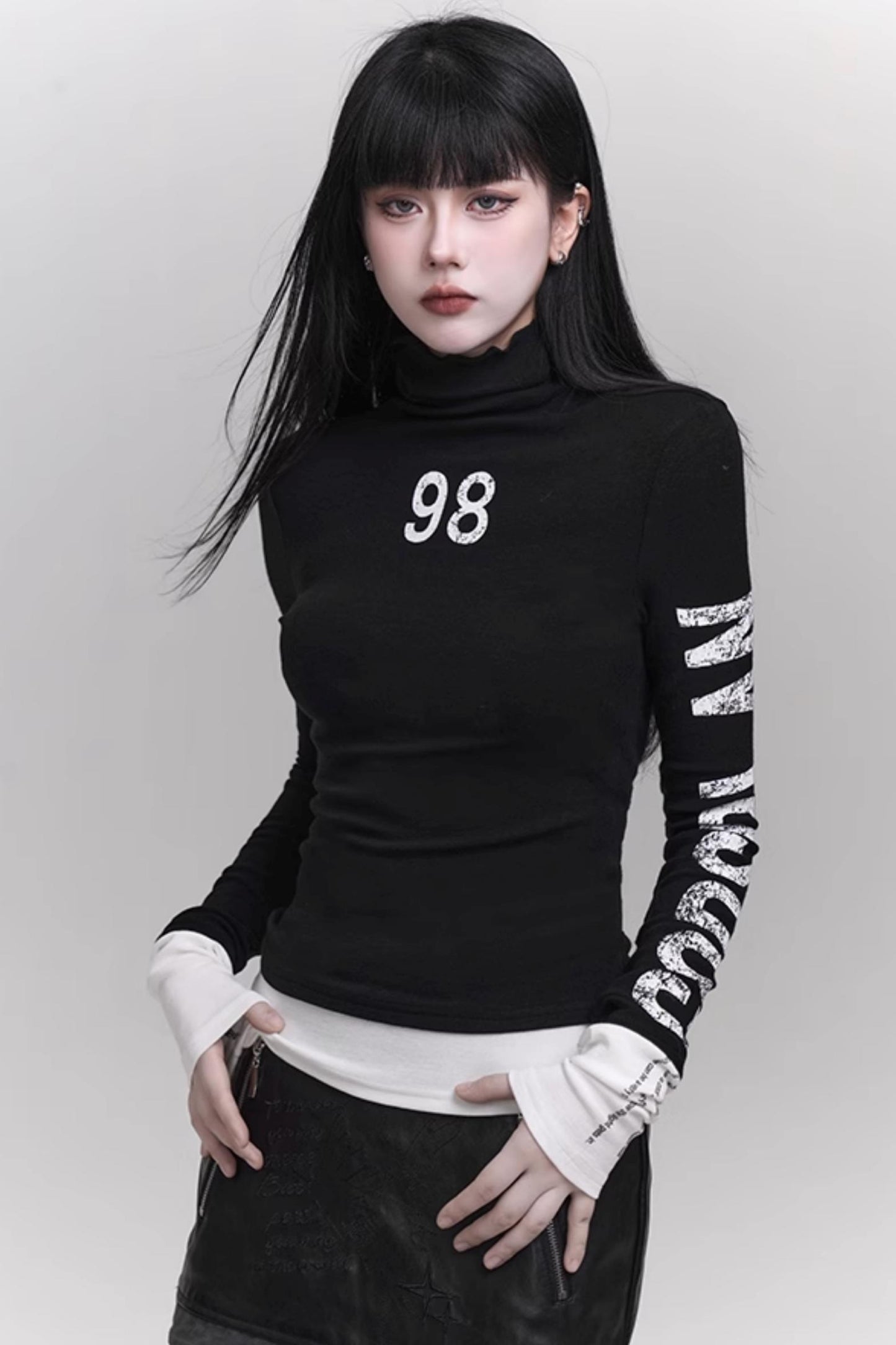 Women's High-Neck Knit Top