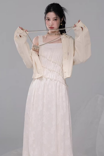 Floral Bud Lace Tank Dress