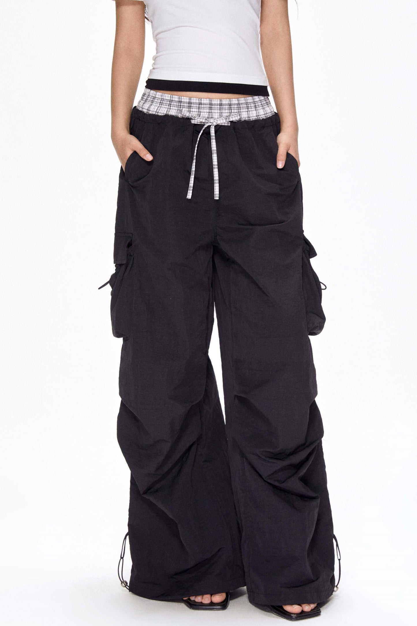 Color-Block Wide-Leg Pants