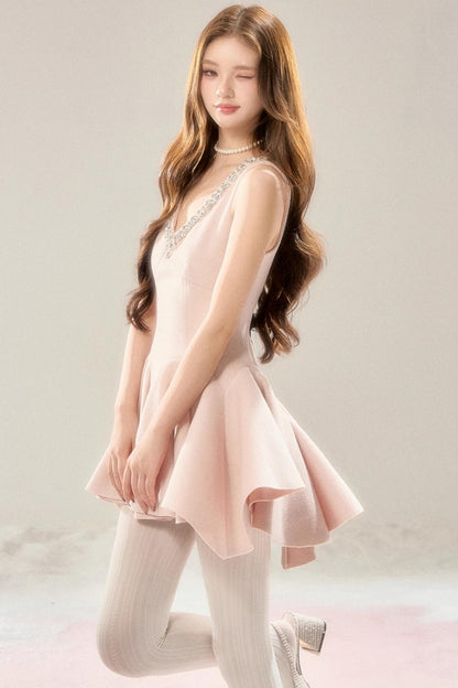 Romantic Sweetheart Woolen Dress Set-Up