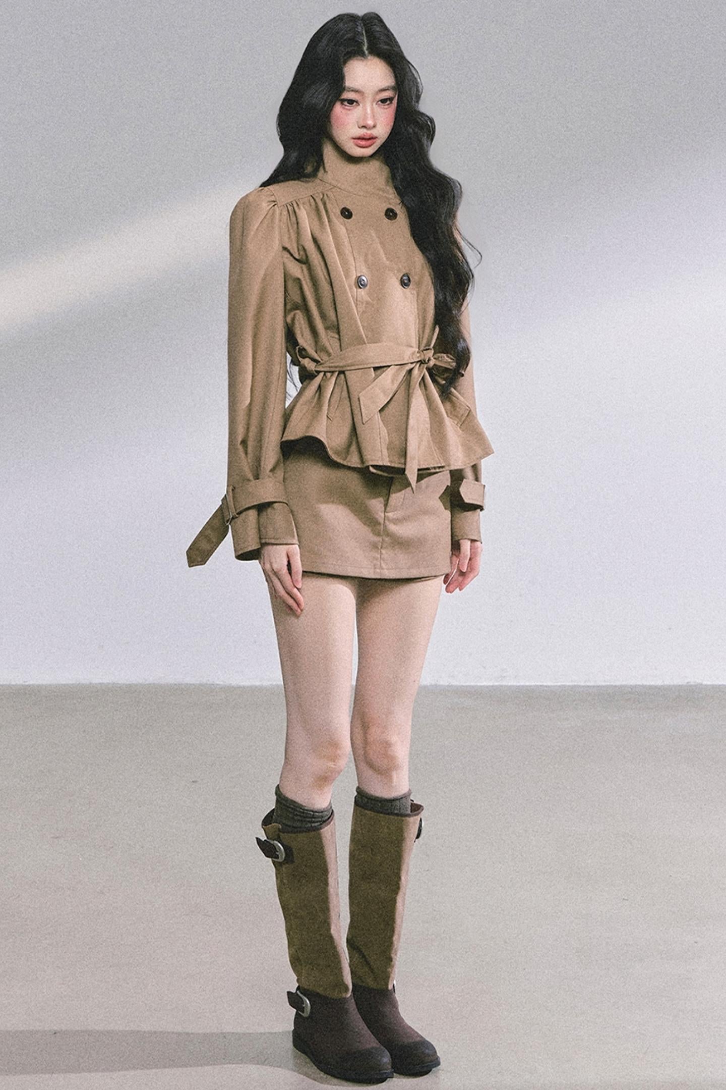 French Autumn Coat & Skirt Set-Up